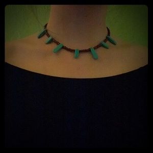 Jewelry: Turquoise choker- custom made by me